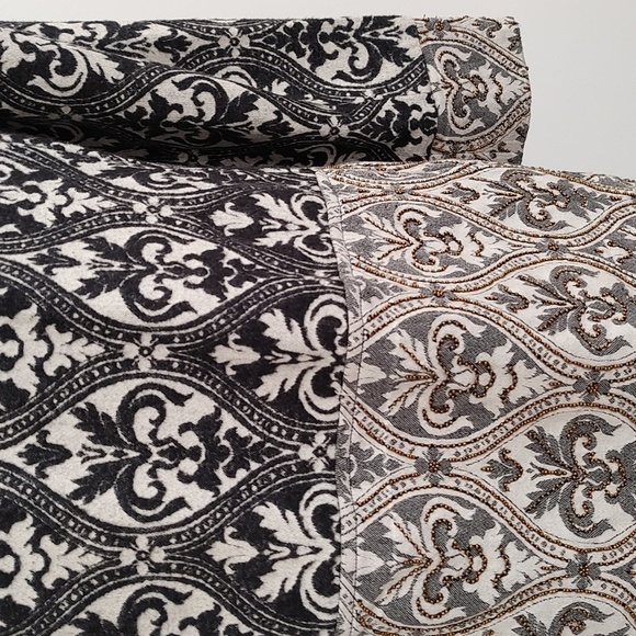 Chico's Black & White Felted Jacket w/ Faux Leather Trim/ Size 8-10 - Picture 5 of 13